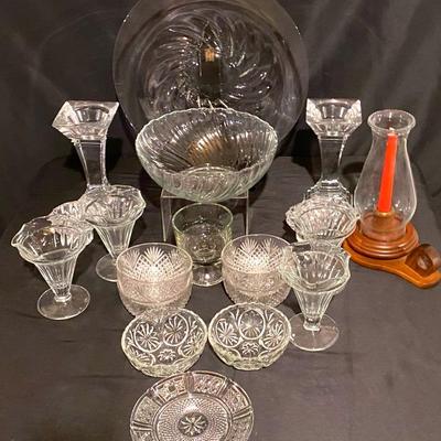 Assorted Cut Glassware Pieces