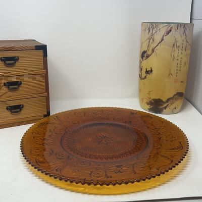 Amber Color Platter And More
