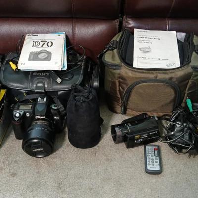 Nikon D70 Camera And Sony Handycam