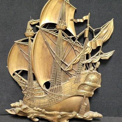 VINTAGE SYROCO SHIP WALL HANGING