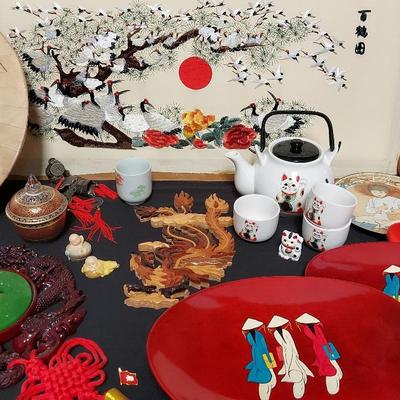 ASIAN EMBROIDERY, DISHES, AND MORE