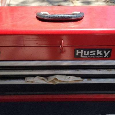 HUSKY TOOL BOX WITH CONTENTS