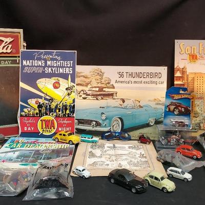 VINTAGE SIGNS, HAPPY MEAL TOYS, HOT WHEELS AND MORE
