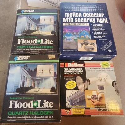 BRAND NEW FLOOD AND MOTION SENSOR LIGHTS
