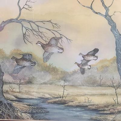 FLYING DUCK NUMBERED PRINT BY JERRY BISHOP