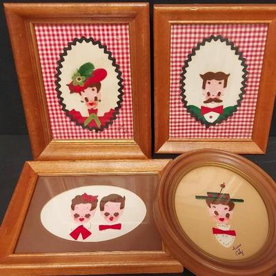 WHIMSICAL VINTAGE FELT ART