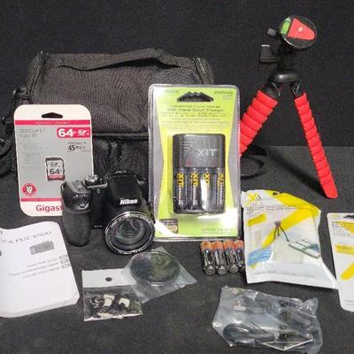 NIKON COOLPIX B500 CAMERA AND ACCESSORIES 