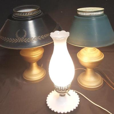 THREE VINTAGE LAMPS