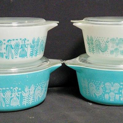 PYREX AMISH ROUND CASSEROLE DISHES