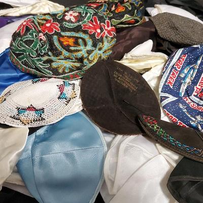 LARGE LOT OF JEWISH SKULLCAPS