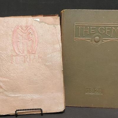 TWO ANTIQUE YEARBOOKS 1921 AND 1924