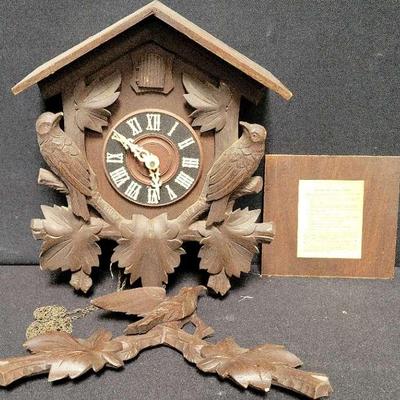 GERMAN WOODEN CUCKOO CLOCK