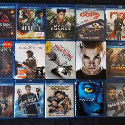 Set Of 15 Blu-ray Cases Including Missing Impossible Steelbook & Collectible Star Trek 3 Movie Set