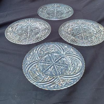 Vintahe Anchor Hocling Stars And Bars Salad Plates 4 Count 