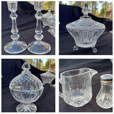 Group Of Cristal D’Arques & Tuscany Lead Crystal Footed Candy Dishs