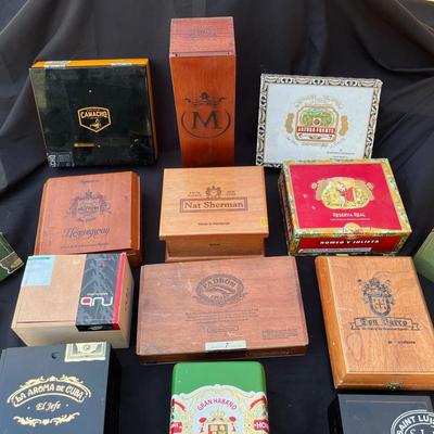 *See Video* Large Collection Of Vintage Cigar Boxes #2