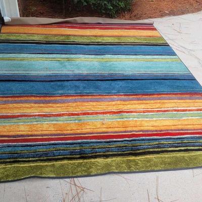Mohawk Home Rainbow Multi Stripe Area Rug