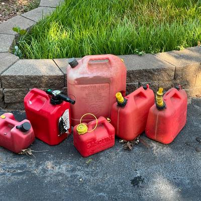 Six Gas Cans