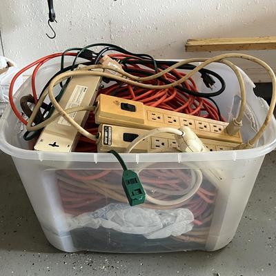 Tub Of Extension Cords