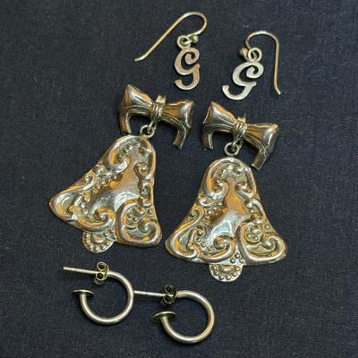 Three Sterling Earrings