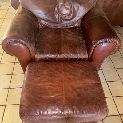 Rustic Chair + Ottoman