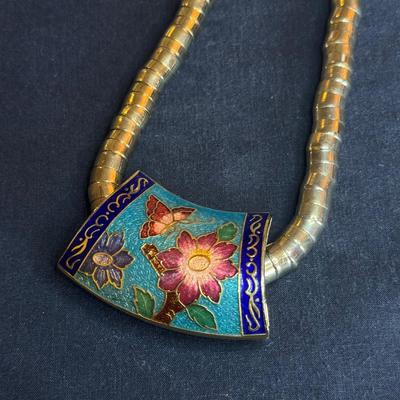 Cloisonné Slide Pendant