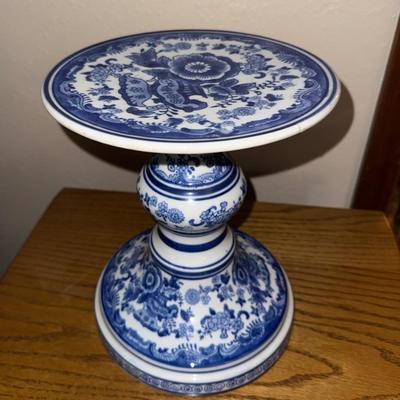 Blue And White Pedestal 