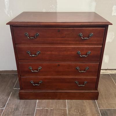 Hooker Cherry Wood File Cabinet 