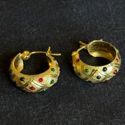 Colorful 14K Hoops