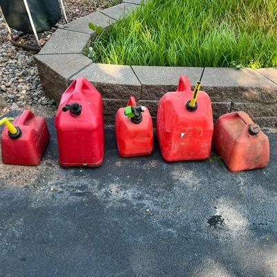Five Gas Cans