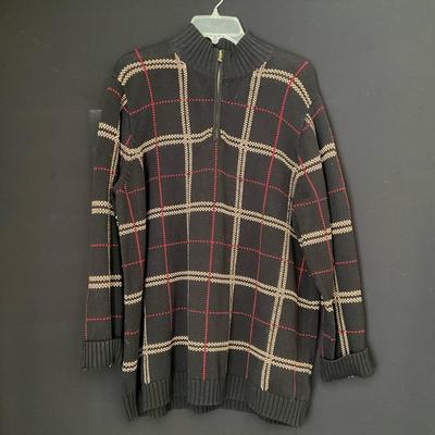 Ralph Lauren Ladies 1/4 Zip Mock Sweater - Large