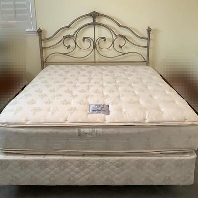 Queen Iron Headboard & Sealy Mattress Set
