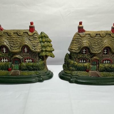 Vintage Cast Iron Handpainted Door Stops