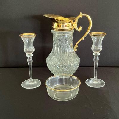 Vintage Gold-Rimmed Glassware