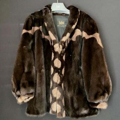 Koslow’s Two-Toned Chocolate Brown Mink Jacket
