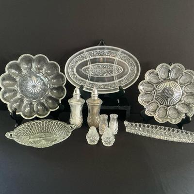 Relish And Serving Glassware Pieces
