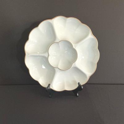 Gold-Rimmed Crudite Tray