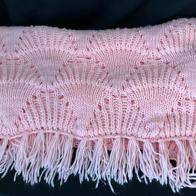 Hand Crocheted Pink Blanket