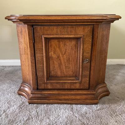 Vintage Wooden Side Table Cabinet 