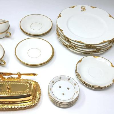 Haviland & Co. And Elite Works - Limoges China, Golden Irvinware Butterdish, S&P Shakers And More!