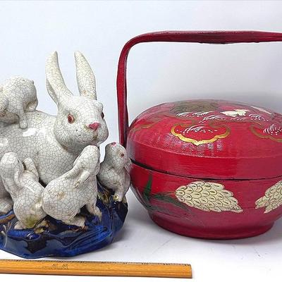 Chinese Basket And More Bunny Decor 