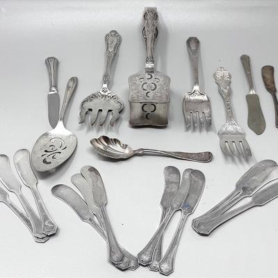 Assorted Silverplate Serving Utensils 