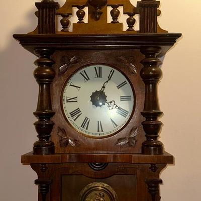 Mounted German Wall Clock
