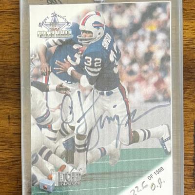 Collectible Autographed O. J. Simpson Football Card