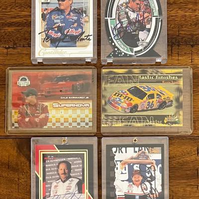 6 - Collectible NASCAR Cards, Autographed, Dale Earnhardt, LaBonte