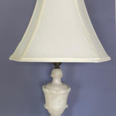 Vintage Carved  Alabaster Lamp