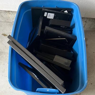 Bin Of 38 Black Picture Frames, New