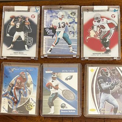 6 Collectible Numbered Football Cards
