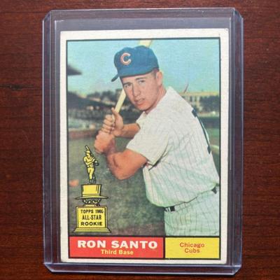 1961 Topps Baseball Card. Ron Santo All Star Rookie. Chicago Cubs # 35