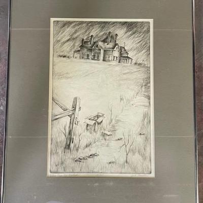 Jack Mueller Etching Print 21/25  “Where Once We Walked”